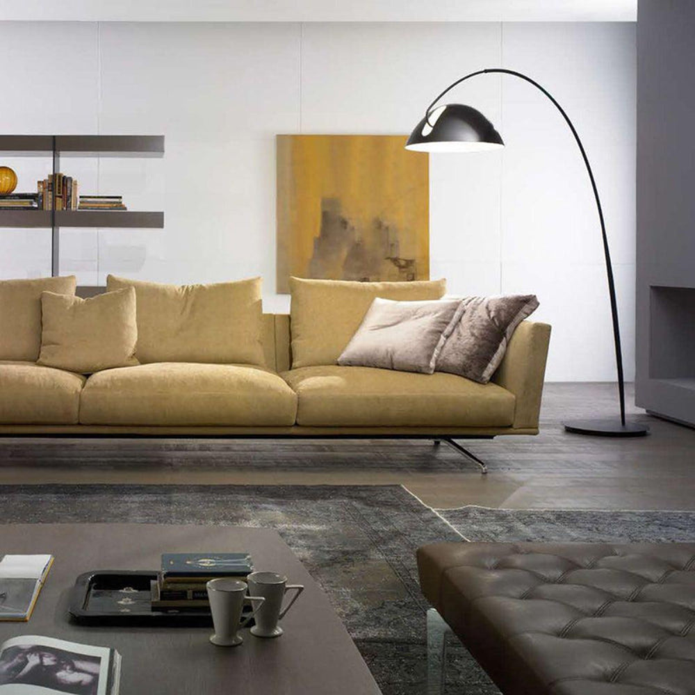 Elegant Curved Floor Lamp | Modern Arched Standing Light | Ridorn