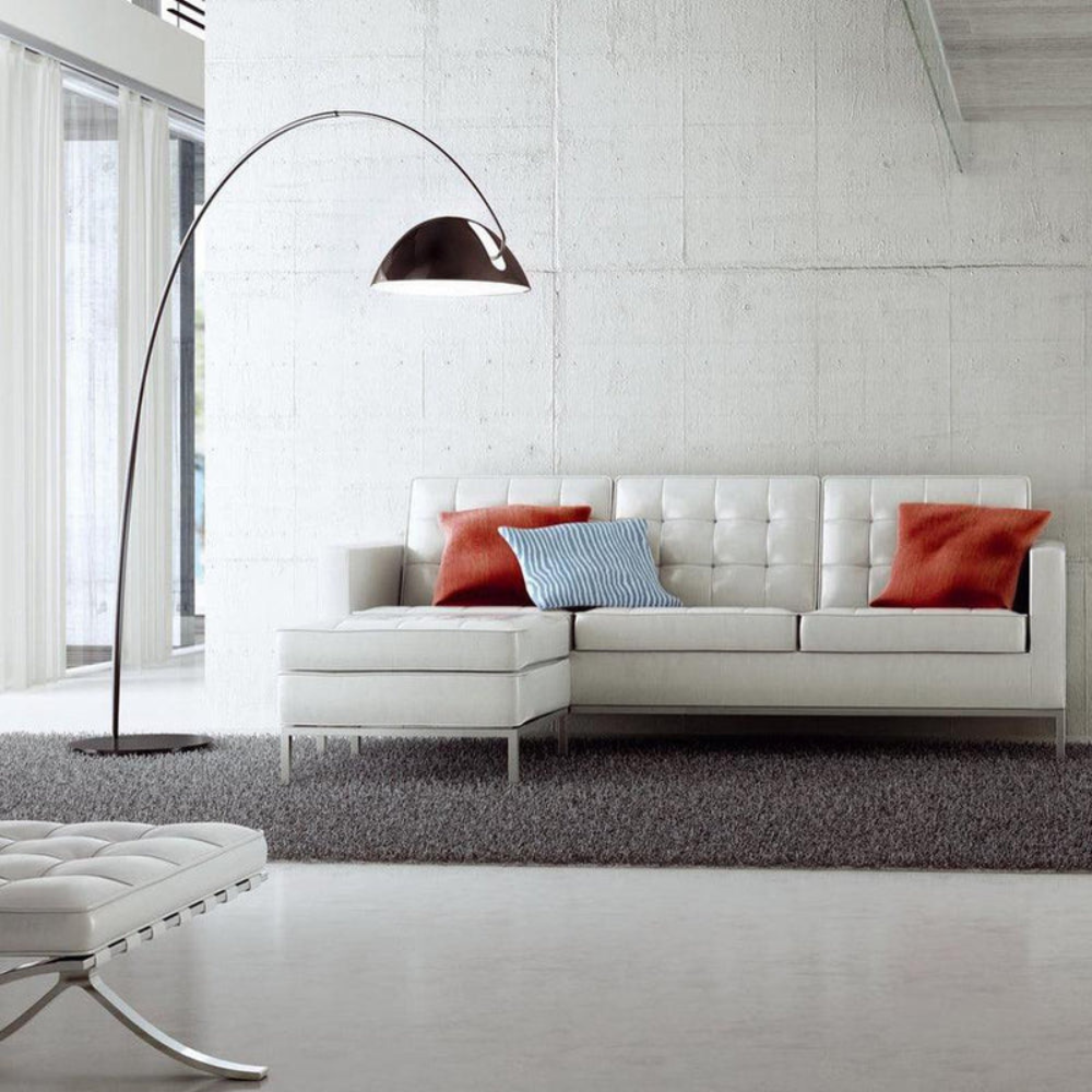 Elegant Curved Floor Lamp | Modern Arched Standing Light | Ridorn