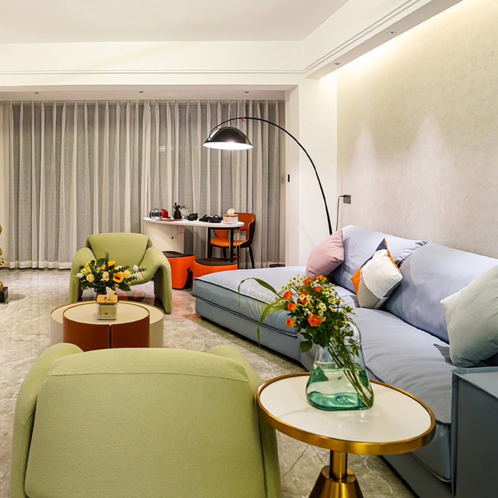 Elegant Curved Floor Lamp | Modern Arched Standing Light | Ridorn