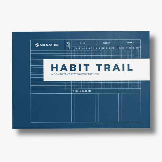 Habit Trail 6-Month System - Daily & Weekly Habit Tracker Cards with Goal Board Journal