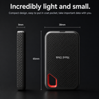 Portable External SSD Drive, High-Speed Shockproof USB Storage for Files & Backup