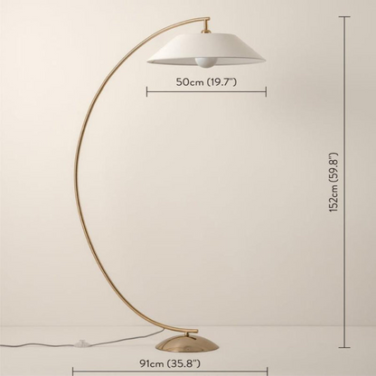 Modern Sculpted Floor Lamp | Flowing Silhouette Standing Light | Ridorn