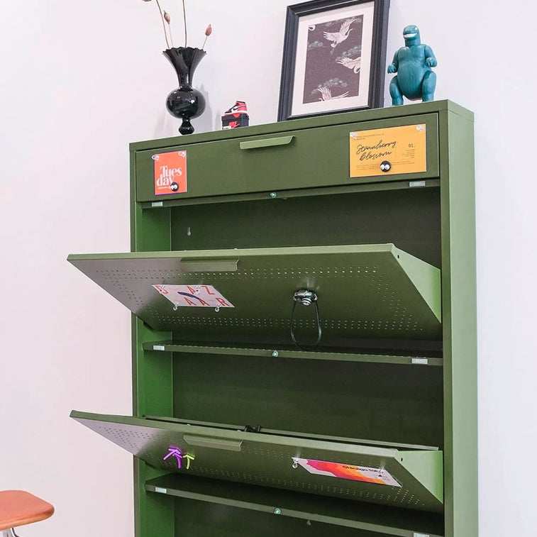 3-Tier Minimalist Steel Shoe Rack for Stylish Entryway | Ridorn-Shoe Storage-Ridorn