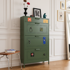3-Tier Minimalist Steel Shoe Rack for Stylish Entryway | Ridorn-Shoe Storage-Ridorn