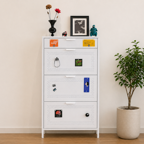 3-Tier Minimalist Steel Shoe Rack for Stylish Entryway | Ridorn-Shoe Storage-Ridorn