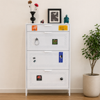 3-Tier Minimalist Steel Shoe Rack for Stylish Entryway | Ridorn-Shoe Storage-Ridorn