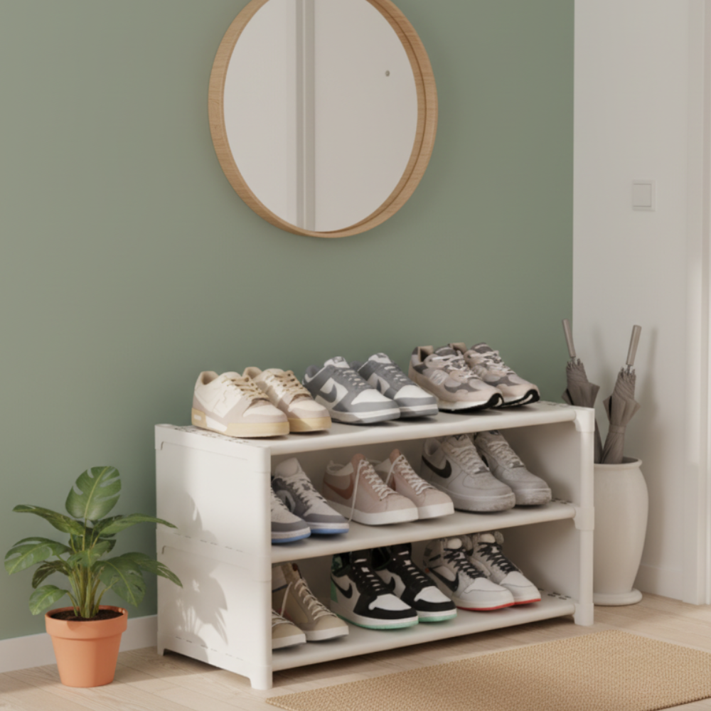 3-Tier Shoe Storage Organizer for Entryway with Durable | Ridorn-Shoe Storage & Organizers-Ridorn
