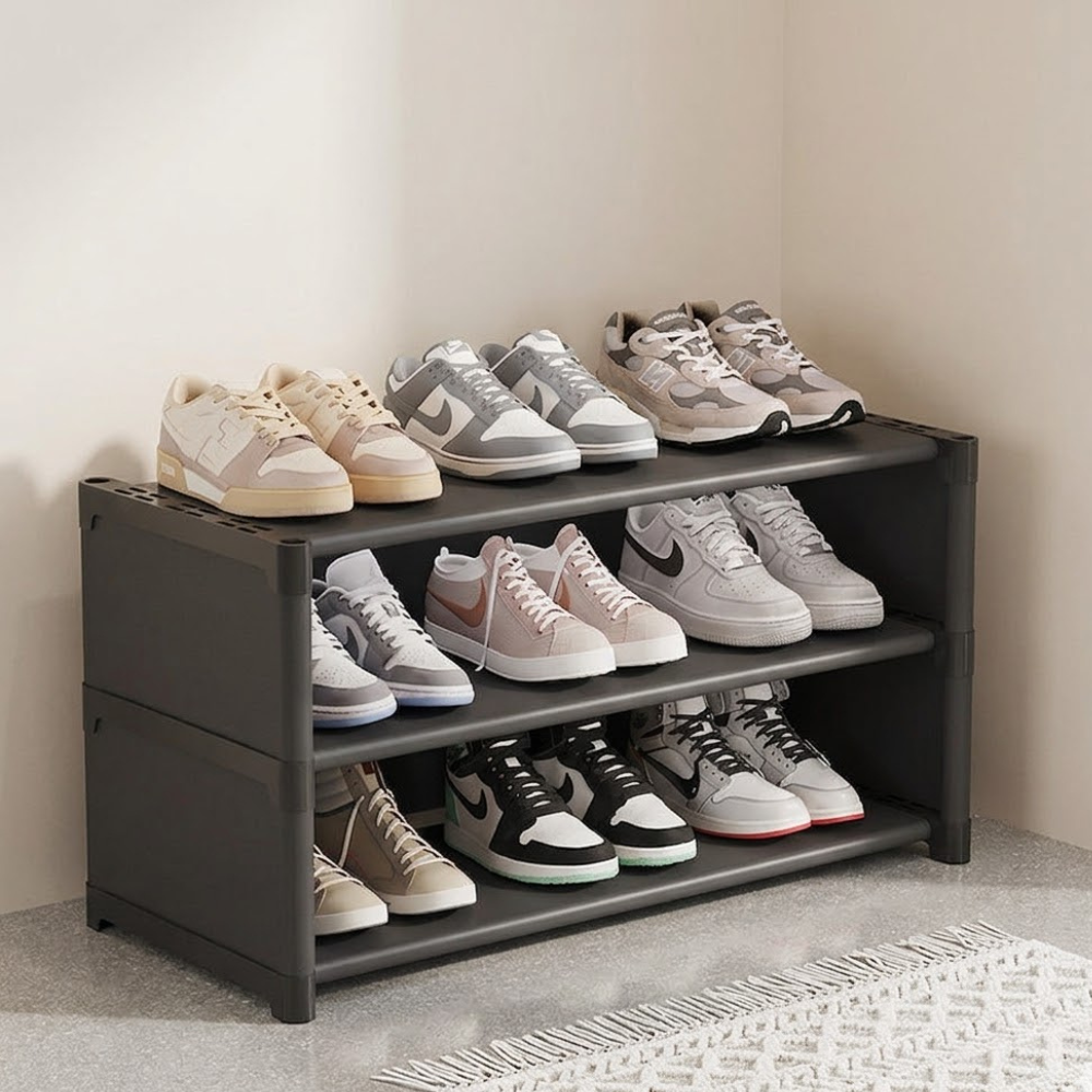 3-Tier Shoe Storage Organizer for Entryway with Durable | Ridorn-Shoe Storage & Organizers-Ridorn