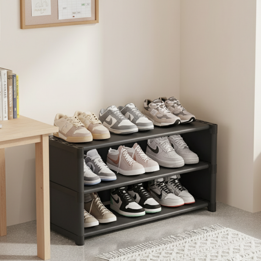 3-Tier Shoe Storage Organizer for Entryway with Durable | Ridorn-Shoe Storage & Organizers-Ridorn