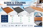 EVA Boat Flooring Sheet, Self-Adhesive Teak Look Marine Deck Pad, Non-Slip