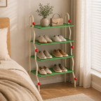 4-Tier Modern Minimalist Iron Shoe Rack for Entryway Storage | Ridorn-Shoe Racks-Ridorn