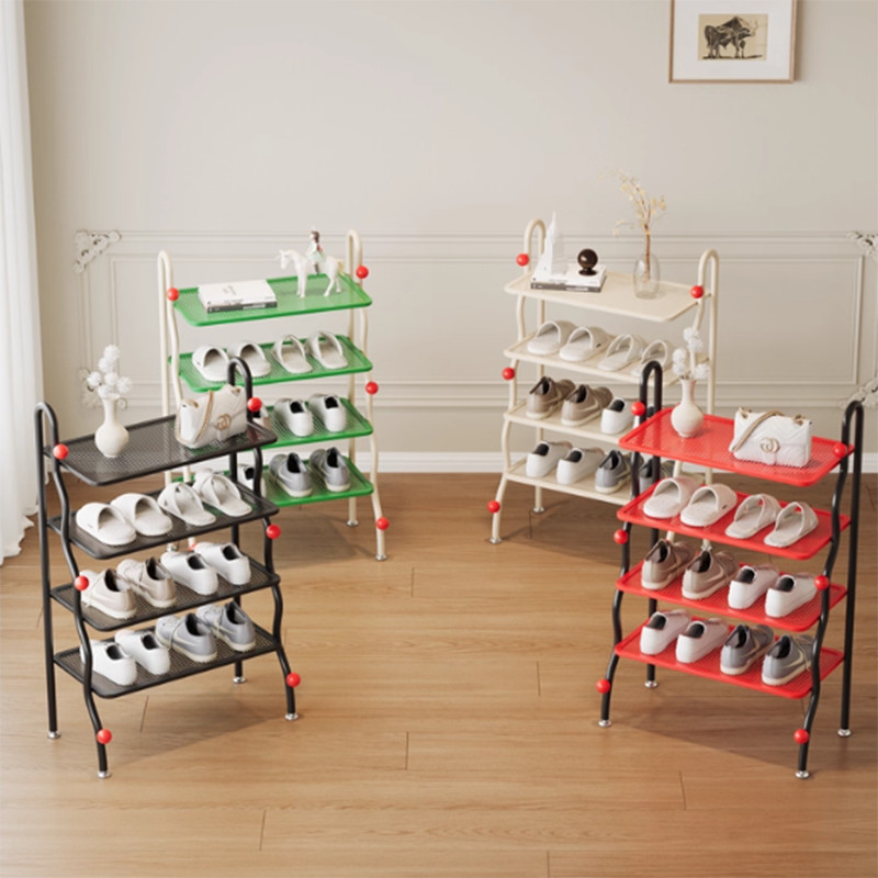 4-Tier Modern Minimalist Iron Shoe Rack for Entryway Storage | Ridorn-Shoe Racks-Ridorn