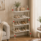 4-Tier Modern Minimalist Iron Shoe Rack for Entryway Storage | Ridorn-Shoe Racks-Ridorn