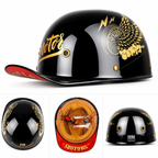 Open Face Motorcycle Helmet, Certified Lightweight Moto Helmet for Daily Commuting