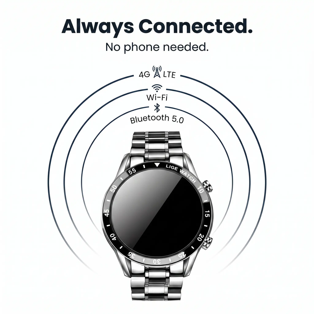 4G Smartwatch with Calls & GPS, Standalone Smart Watch with Health Tracking-Ridorn