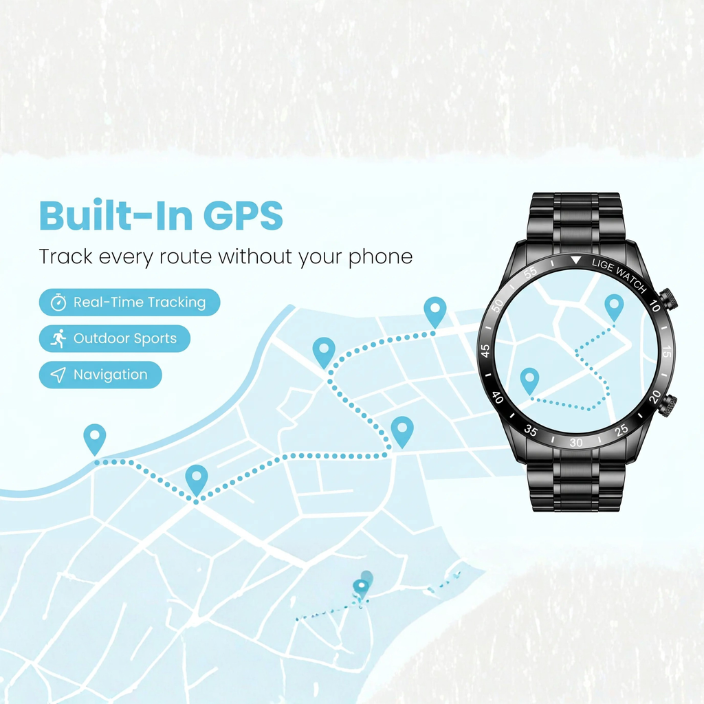 4G Smartwatch with Calls & GPS, Standalone Smart Watch with Health Tracking-Ridorn