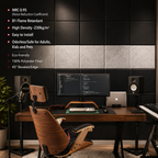 Acoustic Soundproofing Panels, Eco-Friendly Sound Insulation Tiles for Studio, Office & Home