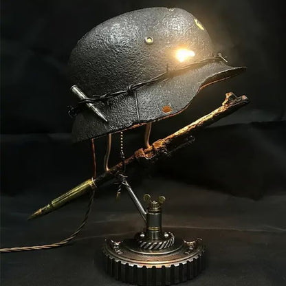 Vintage Helmet LED Table Lamp | Ridorn