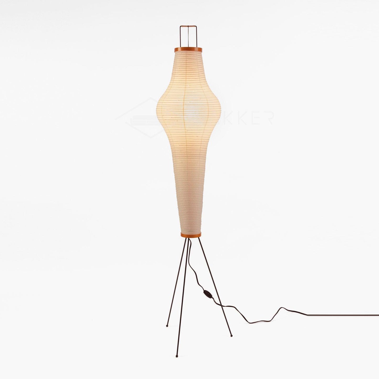 Floor Lamp | Tripod Lighting Fixture with Paper Shade | Ridorn