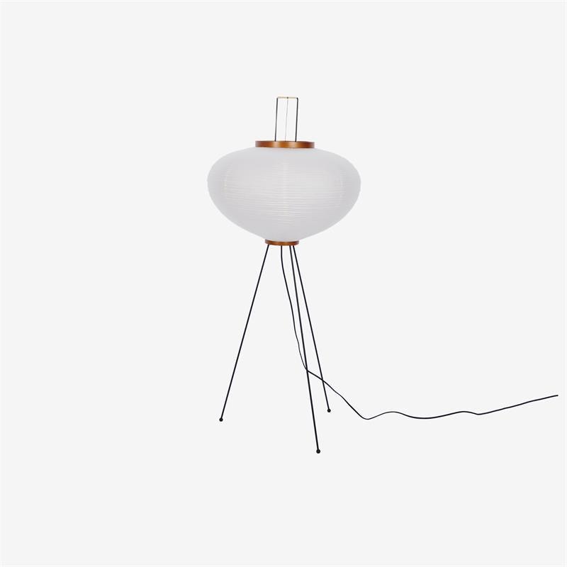 Floor Lamp | Tripod Lighting Fixture with Paper Shade | Ridorn