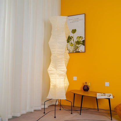Floor Lamp | Tripod Lighting Fixture with Paper Shade | Ridorn