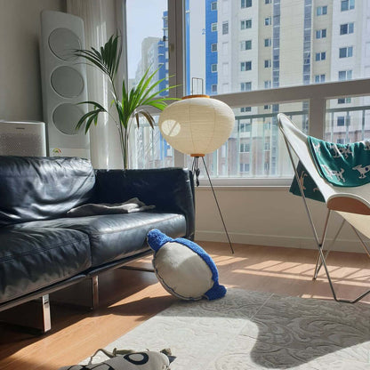 Floor Lamp | Tripod Lighting Fixture with Paper Shade | Ridorn