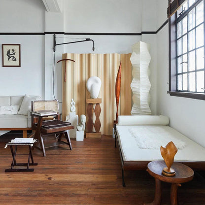 Floor Lamp | Tripod Lighting Fixture with Paper Shade | Ridorn