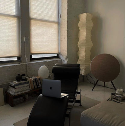 Floor Lamp | Tripod Lighting Fixture with Paper Shade | Ridorn