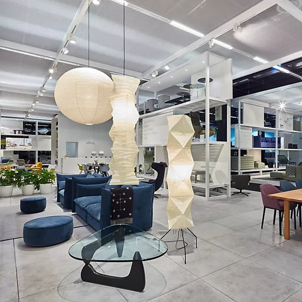 Floor Lamp | Tripod Lighting Fixture with Paper Shade | Ridorn