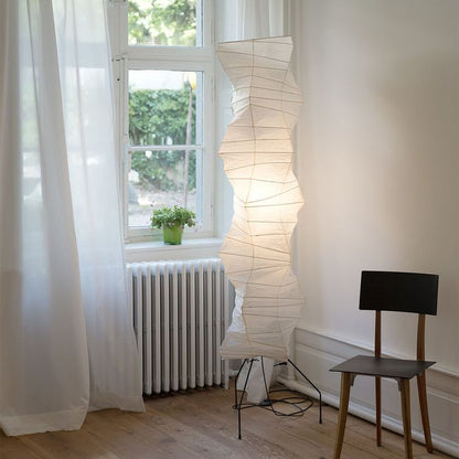 Floor Lamp | Tripod Lighting Fixture with Paper Shade | Ridorn