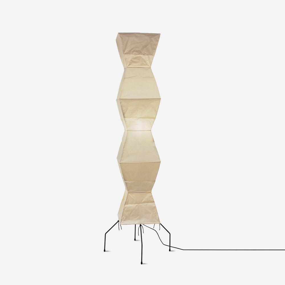 Floor Lamp | Tripod Lighting Fixture with Paper Shade | Ridorn