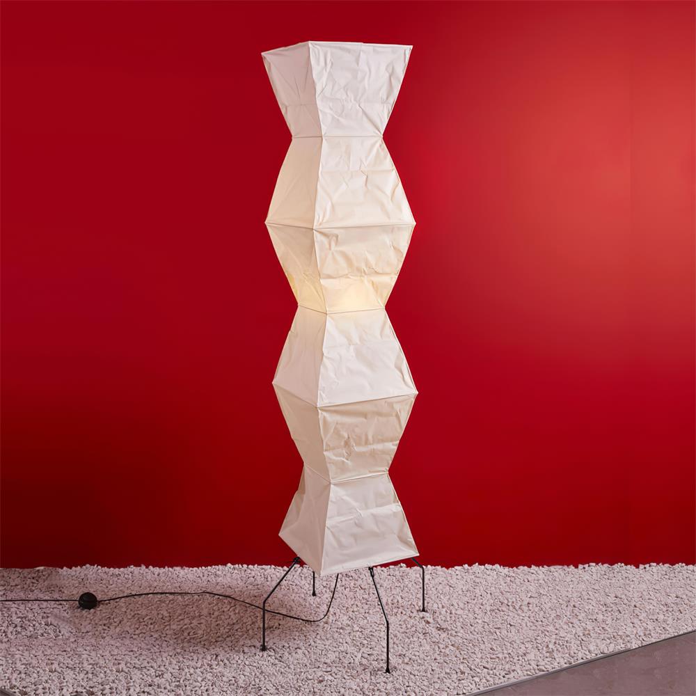 Floor Lamp | Tripod Lighting Fixture with Paper Shade | Ridorn