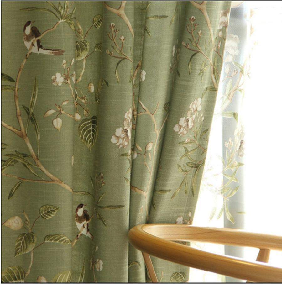 Floral Bird Pattern Blackout Curtains for Any Room