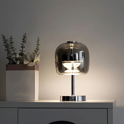 Smoked Glass LED Table Lamp | Ridorn