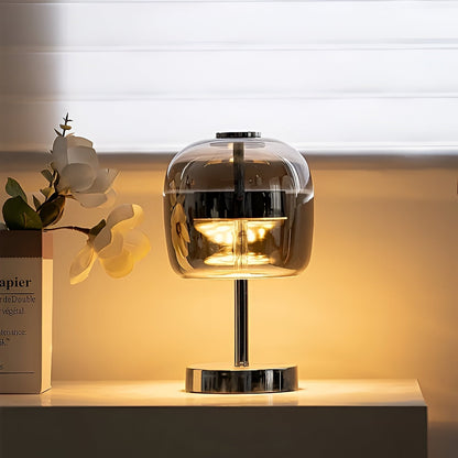 Smoked Glass LED Table Lamp | Ridorn