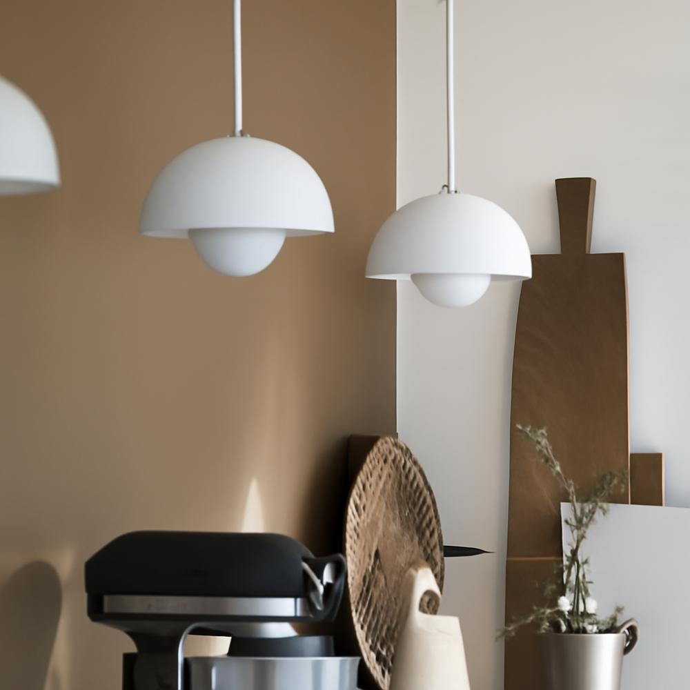 Colourful Half-Circle Chandelier – Modern Scandinavian Ceiling Light