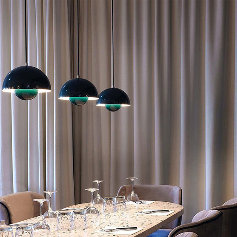 Colourful Half-Circle Chandelier – Modern Scandinavian Ceiling Light