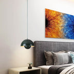 Colourful Half-Circle Chandelier – Modern Scandinavian Ceiling Light