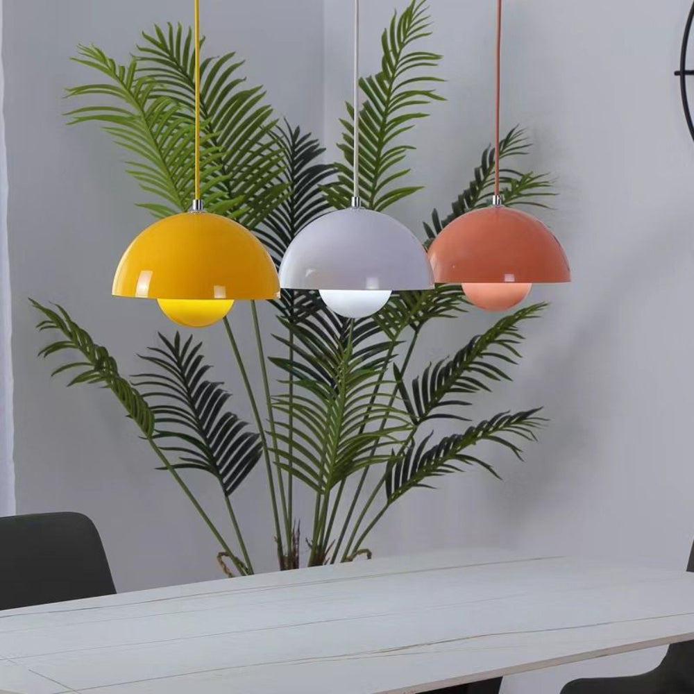 Colourful Half-Circle Chandelier – Modern Scandinavian Ceiling Light