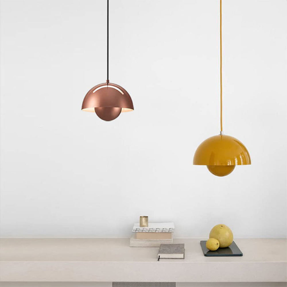 Colourful Half-Circle Chandelier – Modern Scandinavian Ceiling Light