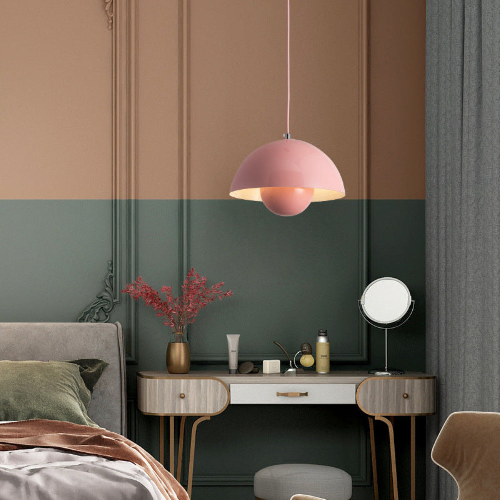 Colourful Half-Circle Chandelier – Modern Scandinavian Ceiling Light
