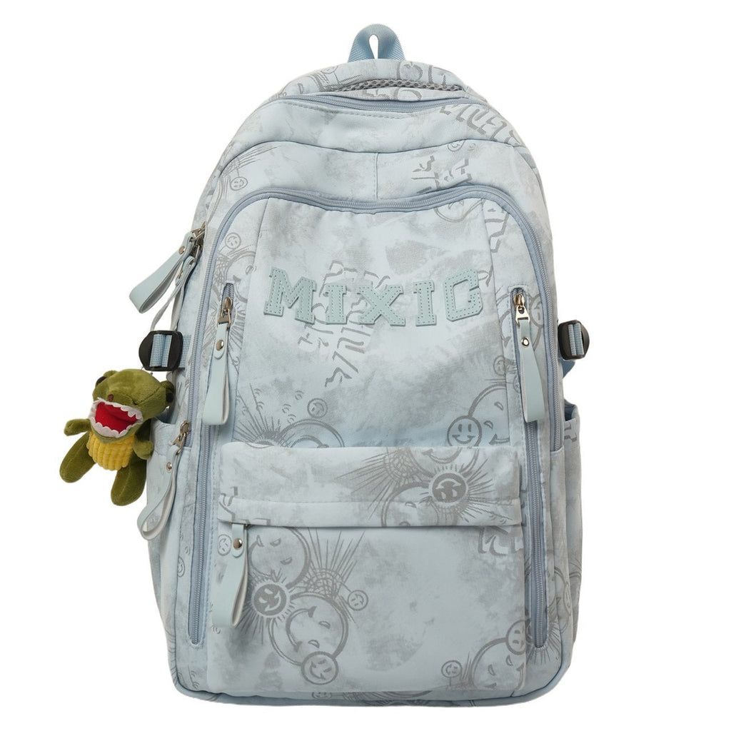 Graphic Print School Backpack with Spacious Storage