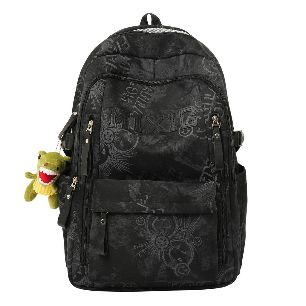 Graphic Print School Backpack with Spacious Storage