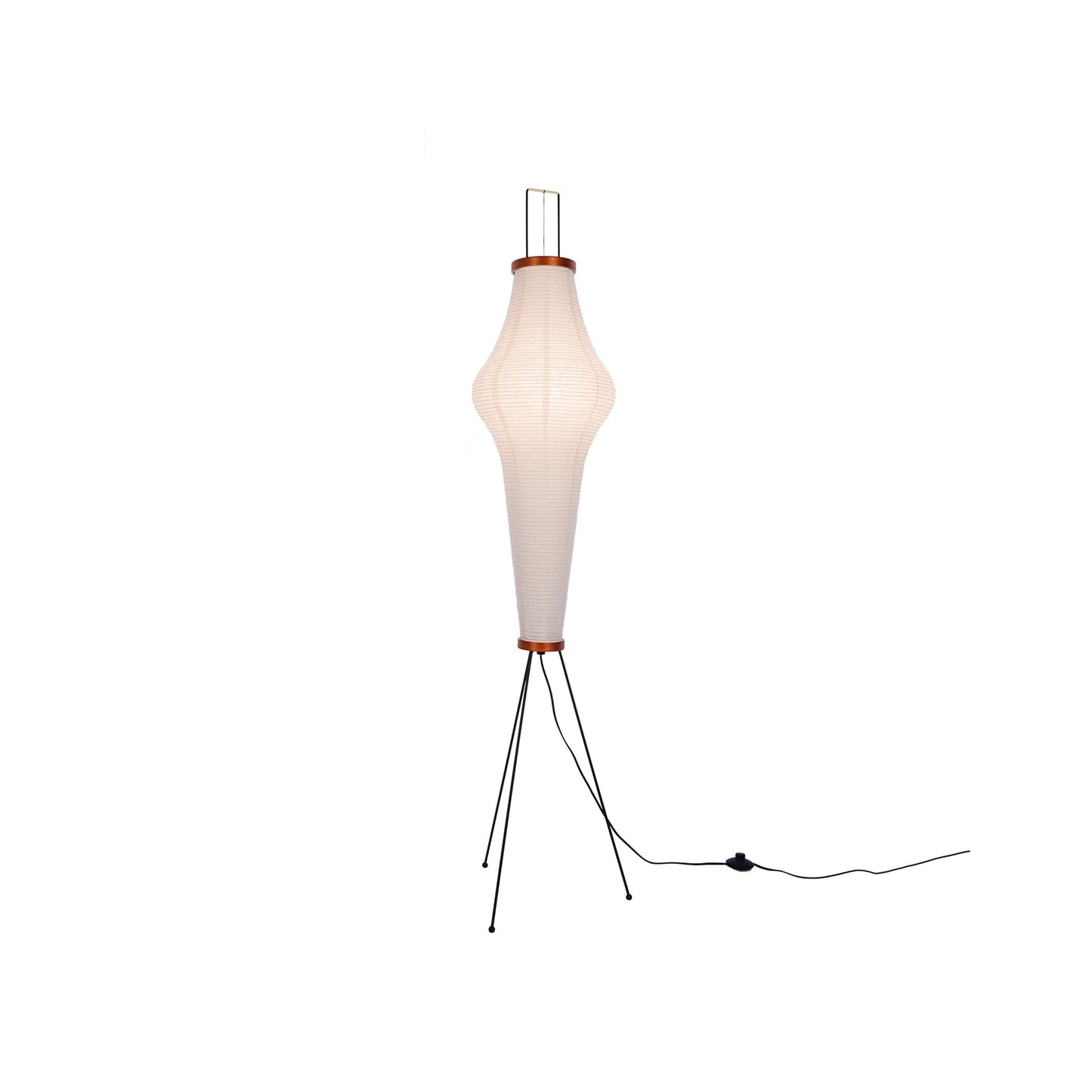 Floor Lamp | Tripod Lighting Fixture with Paper Shade | Ridorn