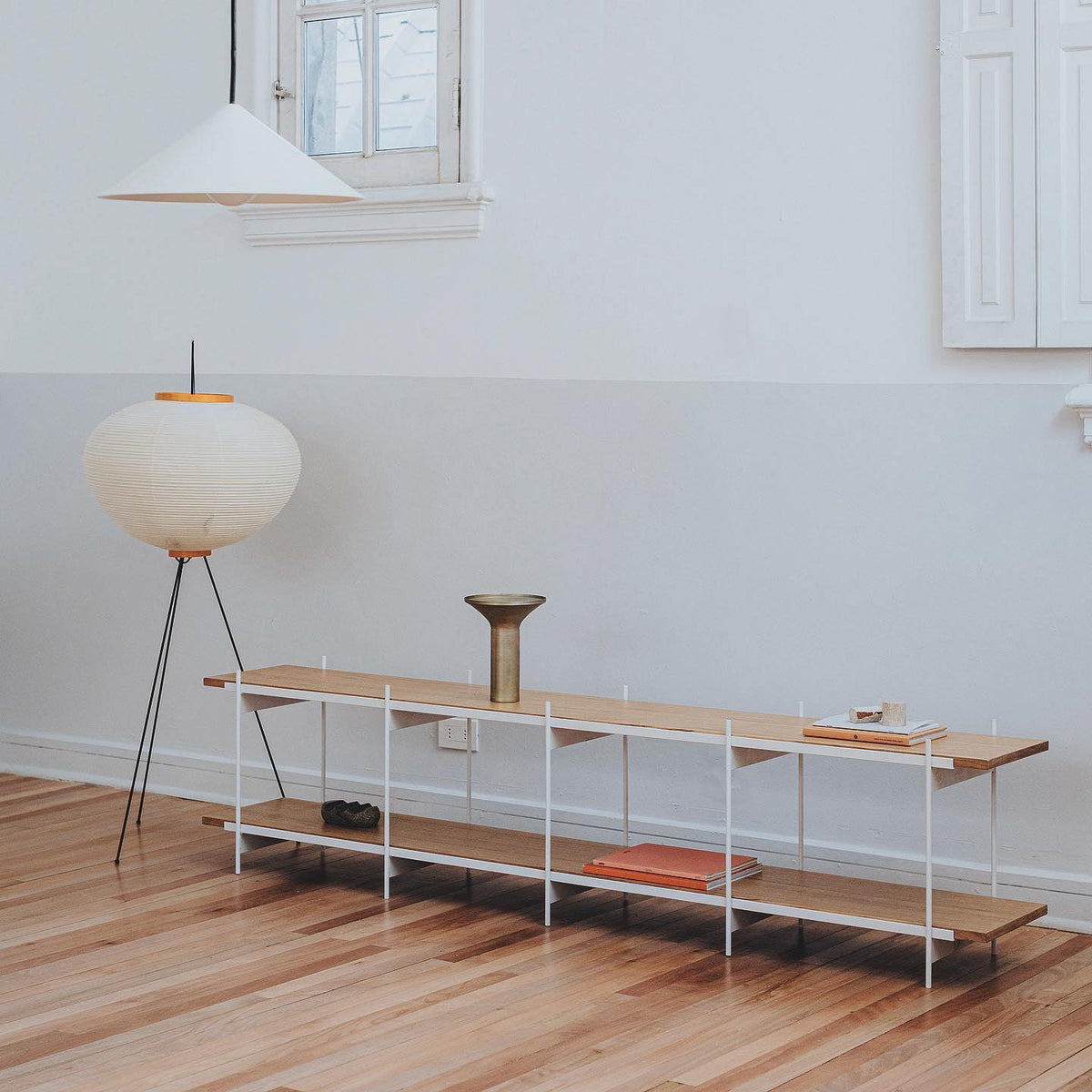 Floor Lamp | Tripod Lighting Fixture with Paper Shade | Ridorn