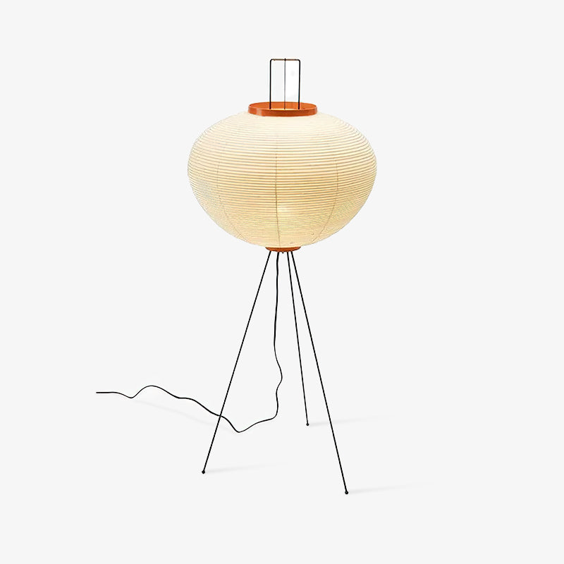Floor Lamp | Tripod Lighting Fixture with Paper Shade | Ridorn