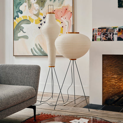 Floor Lamp | Tripod Lighting Fixture with Paper Shade | Ridorn