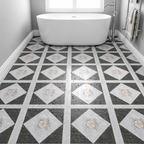 Stone Look Vinyl Flooring Peel and Stick, Matte PVC Self-Adhesive Floor Tiles for Quick Renovation