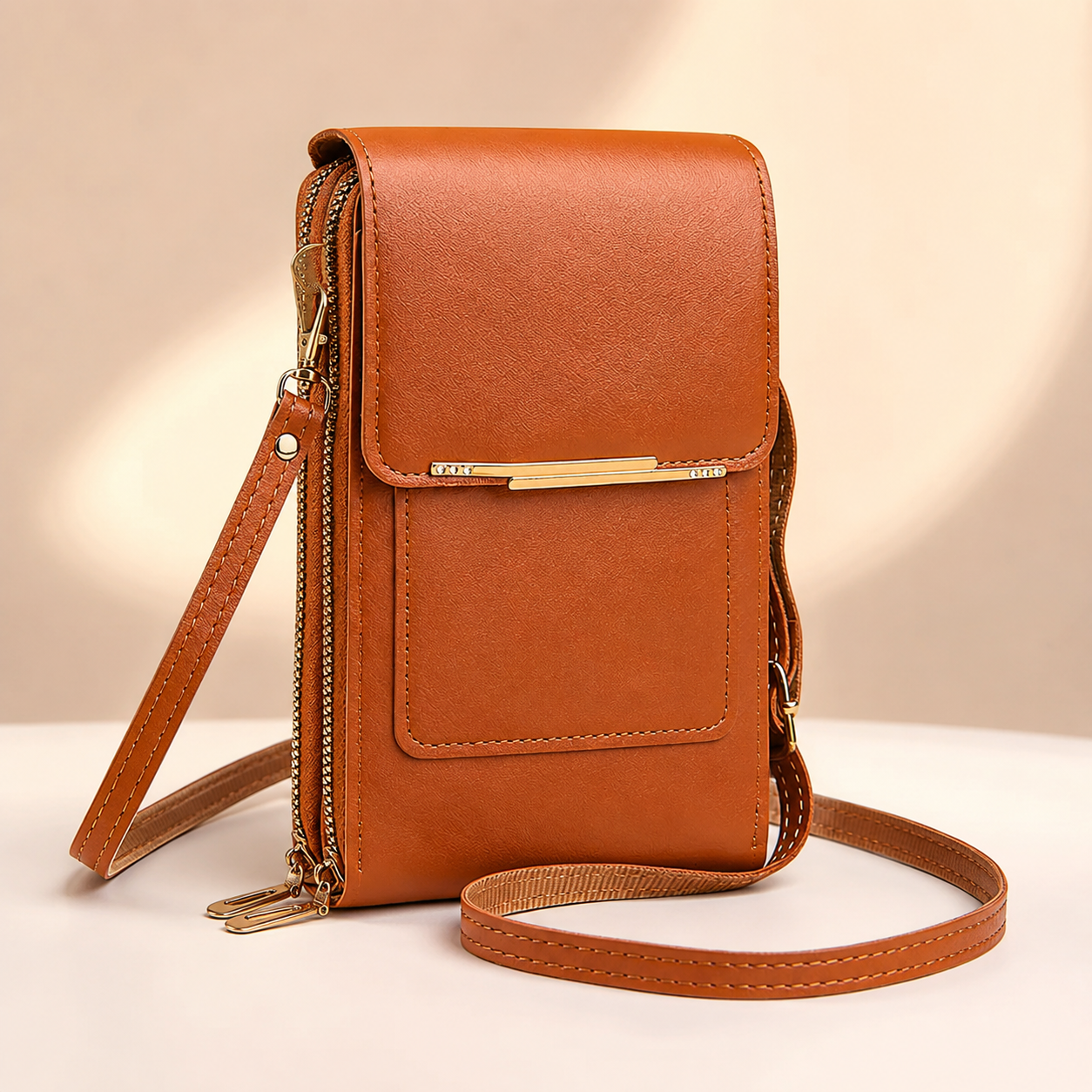RFID Blocking Phone Bag, Anti-Theft Crossbody Wallet Purse with Shoulder Strap