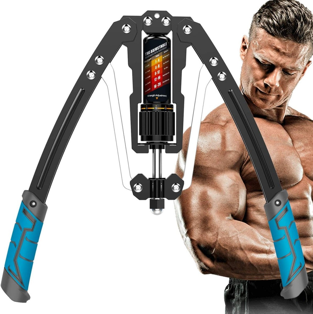 Adjustable Hydraulic Arm Trainer, 10-200 kg Resistance Upper Body Exerciser for Arms & Chest-Ridorn